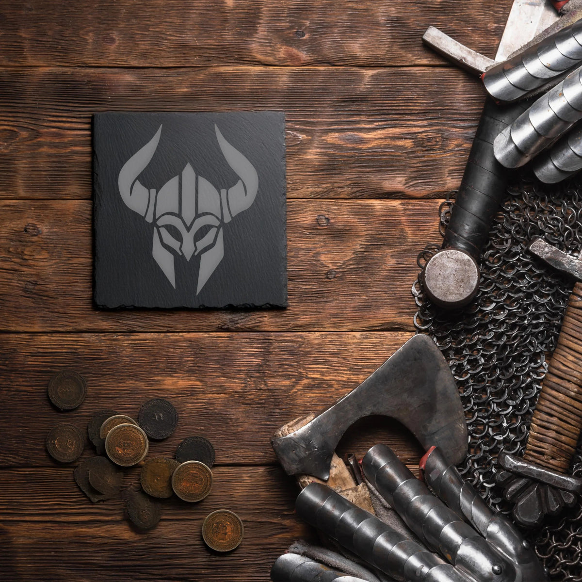 Diablo 4 Class Icon Coasters – Engraved Black Slate Drink Coaster Set | Laser Engraved Gaming Decor - Lynn's T Shirts and Designs